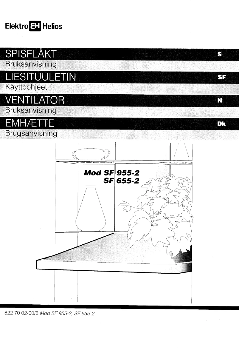 Page 1 de la notice Manuel utilisateur Elektro Helios SF955-2