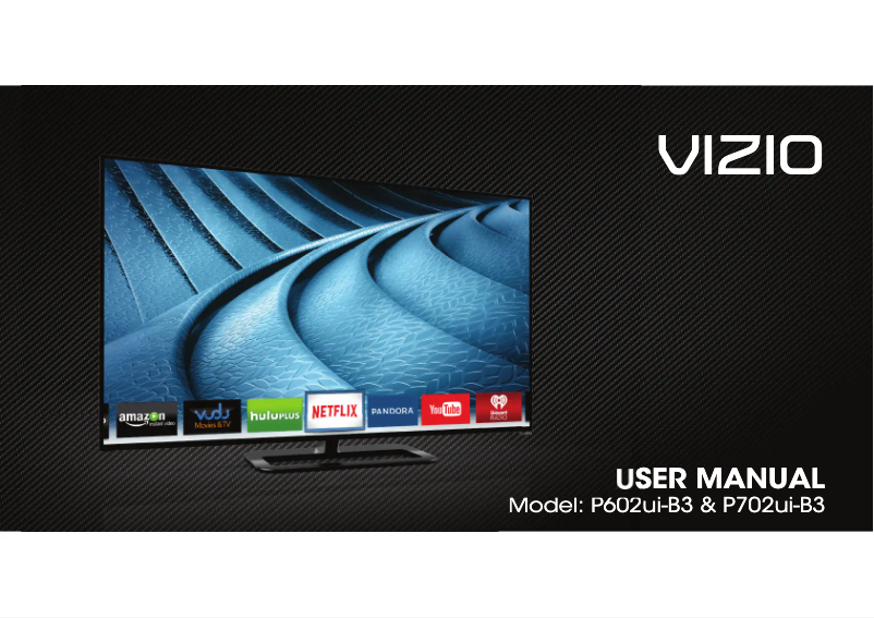Page 1 de la notice Manuel utilisateur VIZIO P602UI-B3