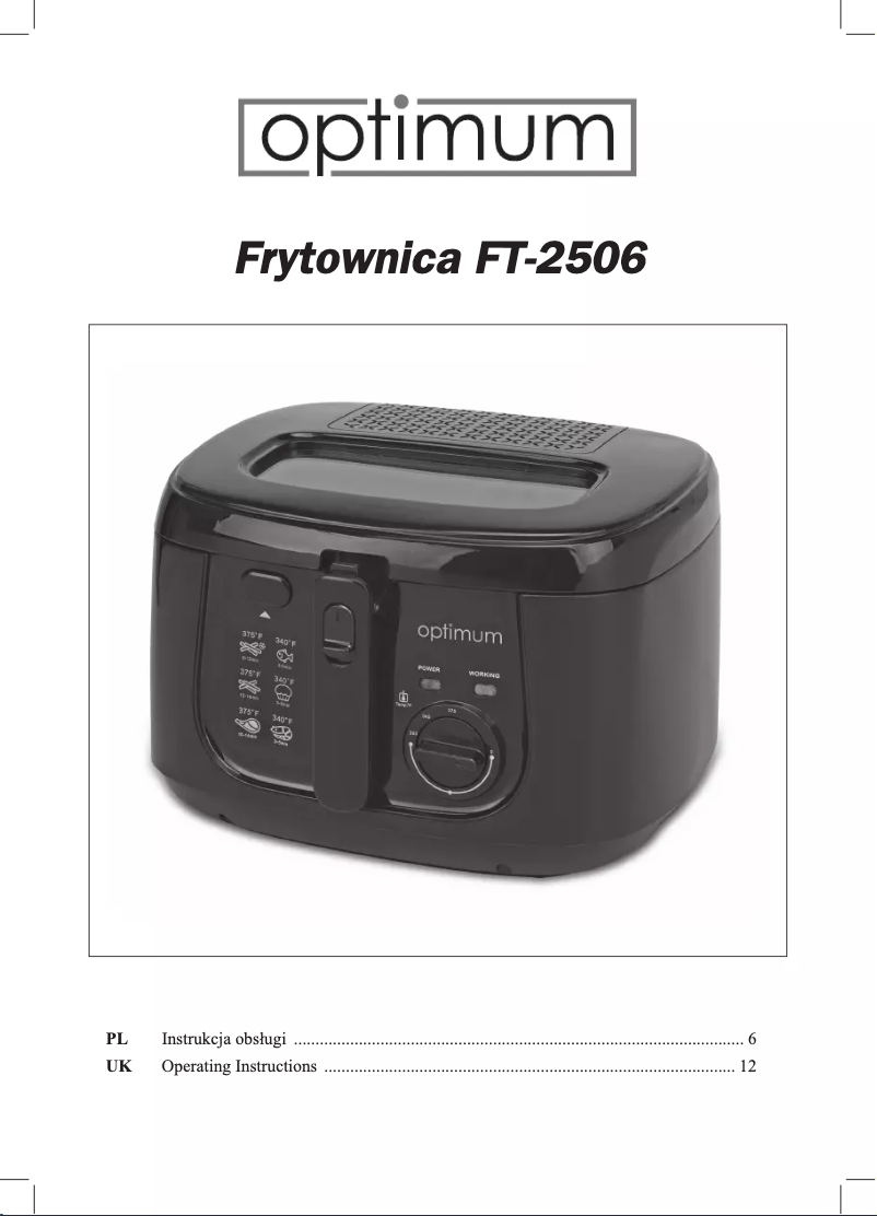 Page 1 de la notice Manuel utilisateur Optimum FT-2506