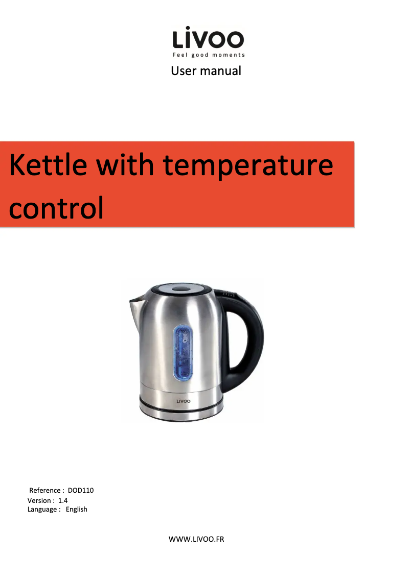 Image de la première page du manuel de l'appareil DOD110