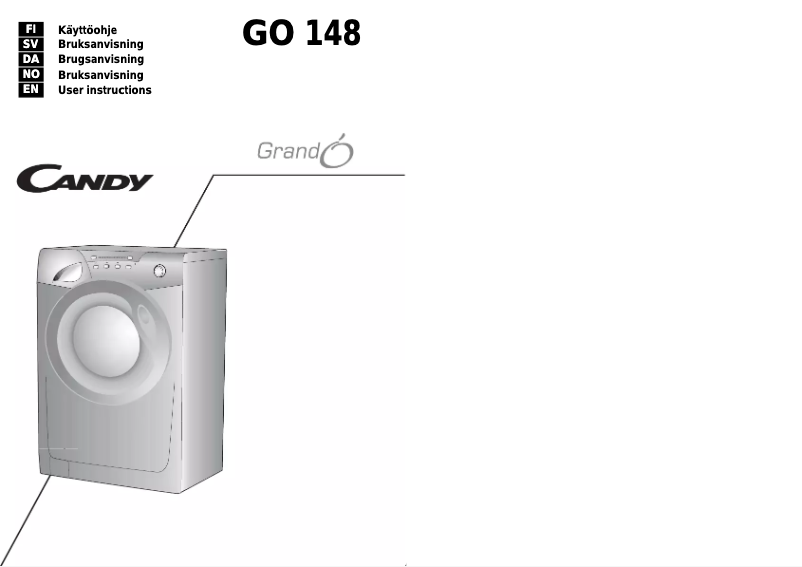Page 1 de la notice Manuel utilisateur Candy GO 148/2-86S