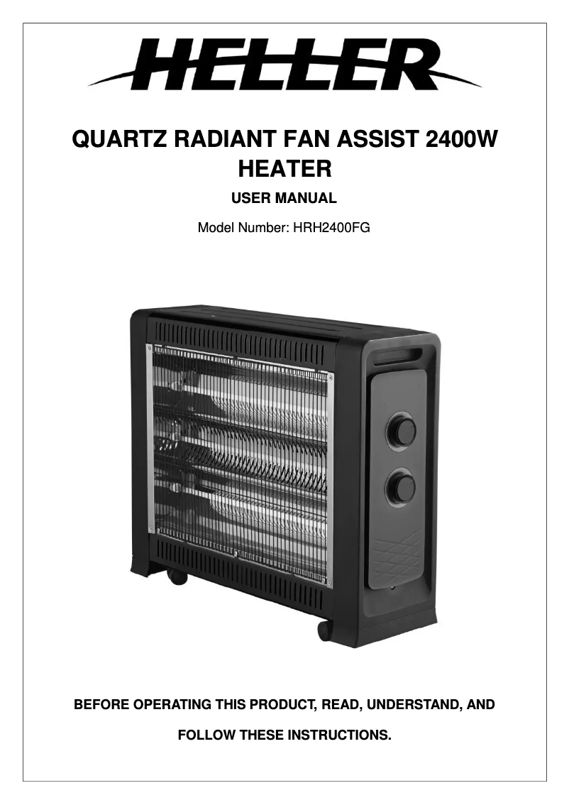 Page n°1 - Manuel utilisateur Heller HRH2400FG