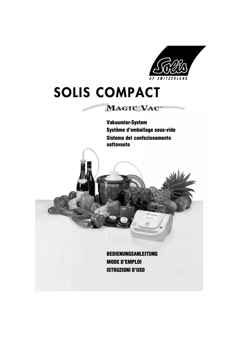 Page 1 de la notice Manuel utilisateur Solis Compact Magic Vac