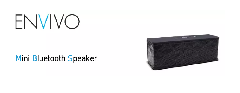 Page n°1 - Manuel utilisateur Envivo Mini Bluetooth Speaker 1344