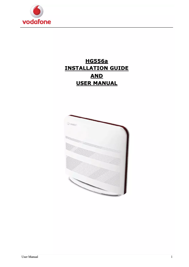 Image de la première page du manuel de l'appareil HG556a