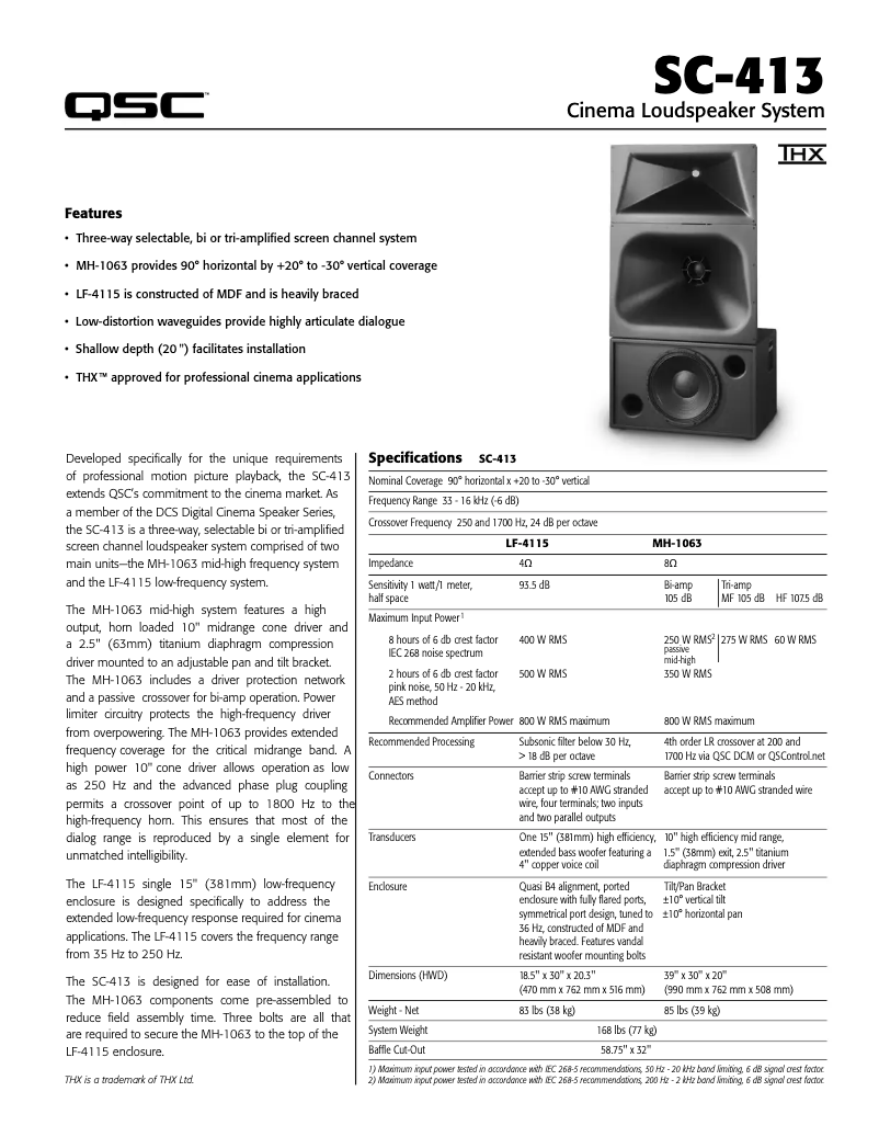 Image de la première page du manuel de l'appareil SC-413