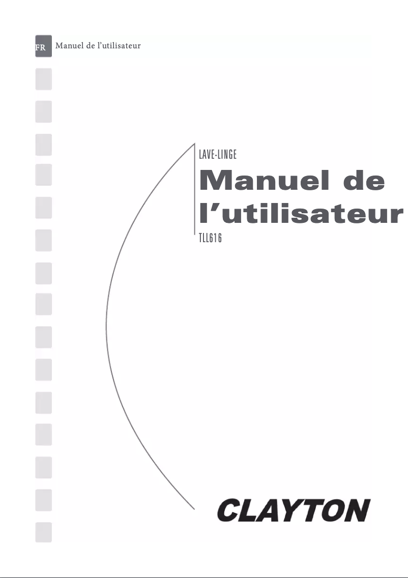Page 1 de la notice Manuel utilisateur Clayton TLL616