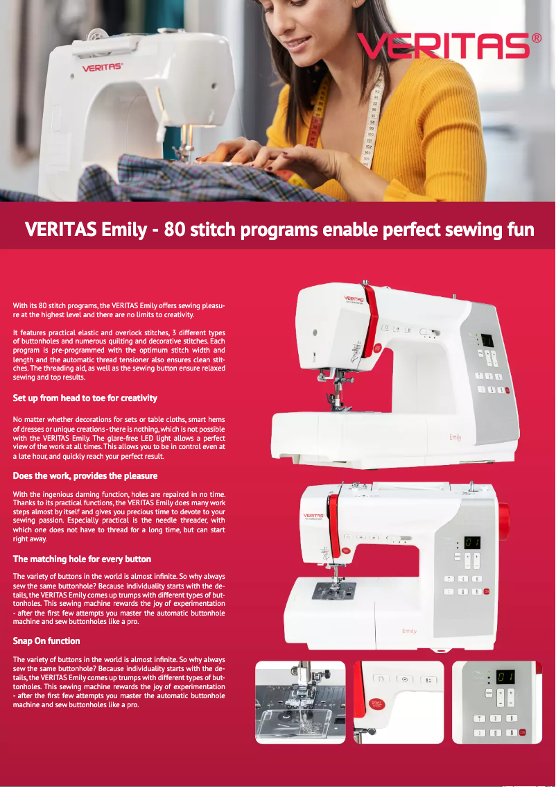 Page n°1 - Fiche technique Veritas Emily