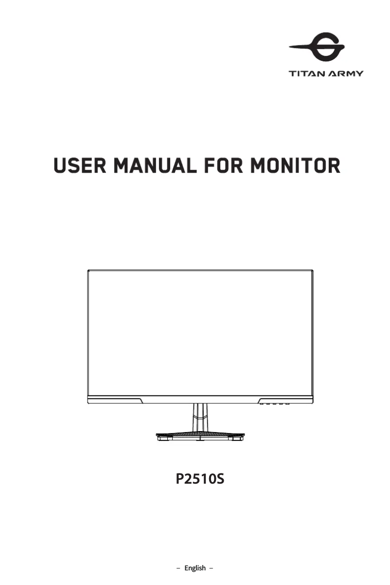 Page n°1 - Manuel utilisateur Titan Army P2510S