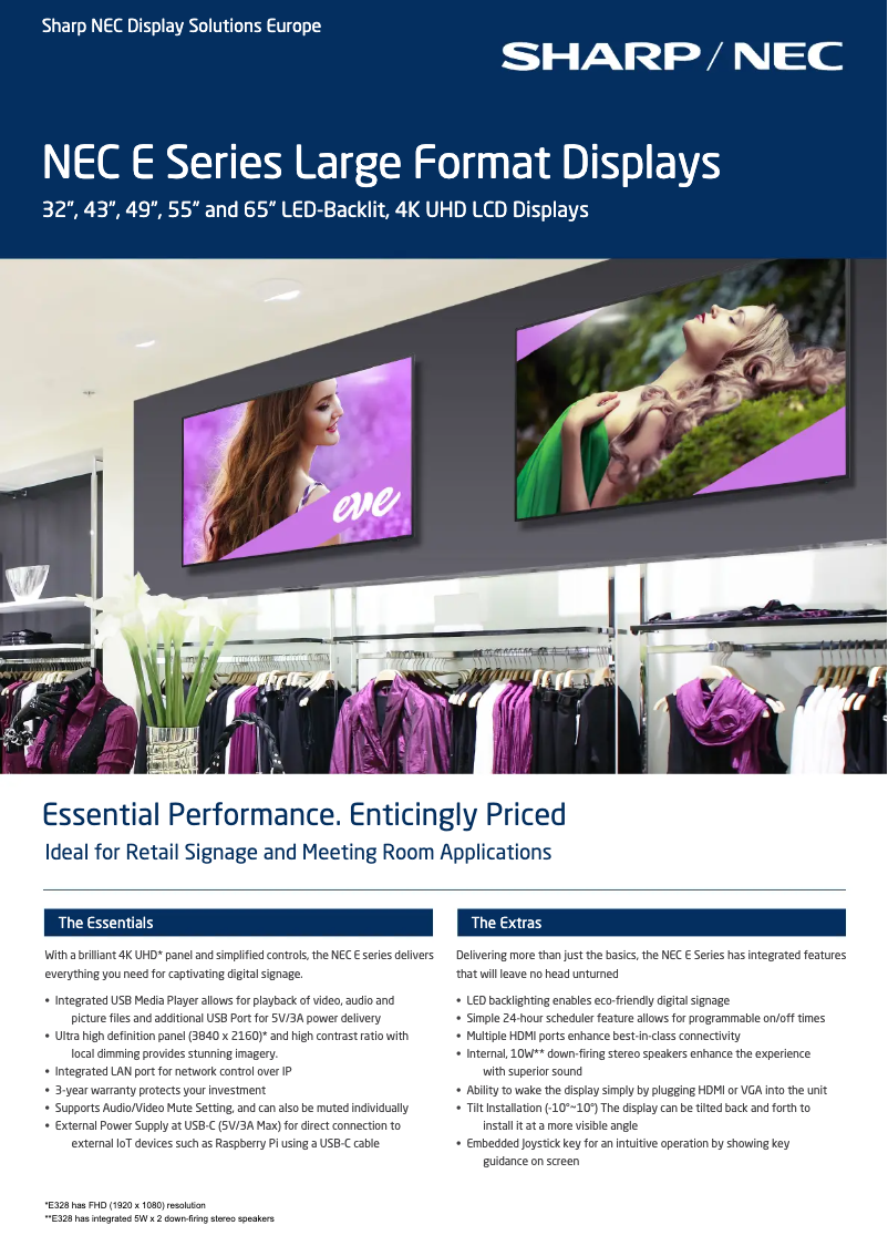 Imagen de la primera página del manual del dispositivo MultiSync E658