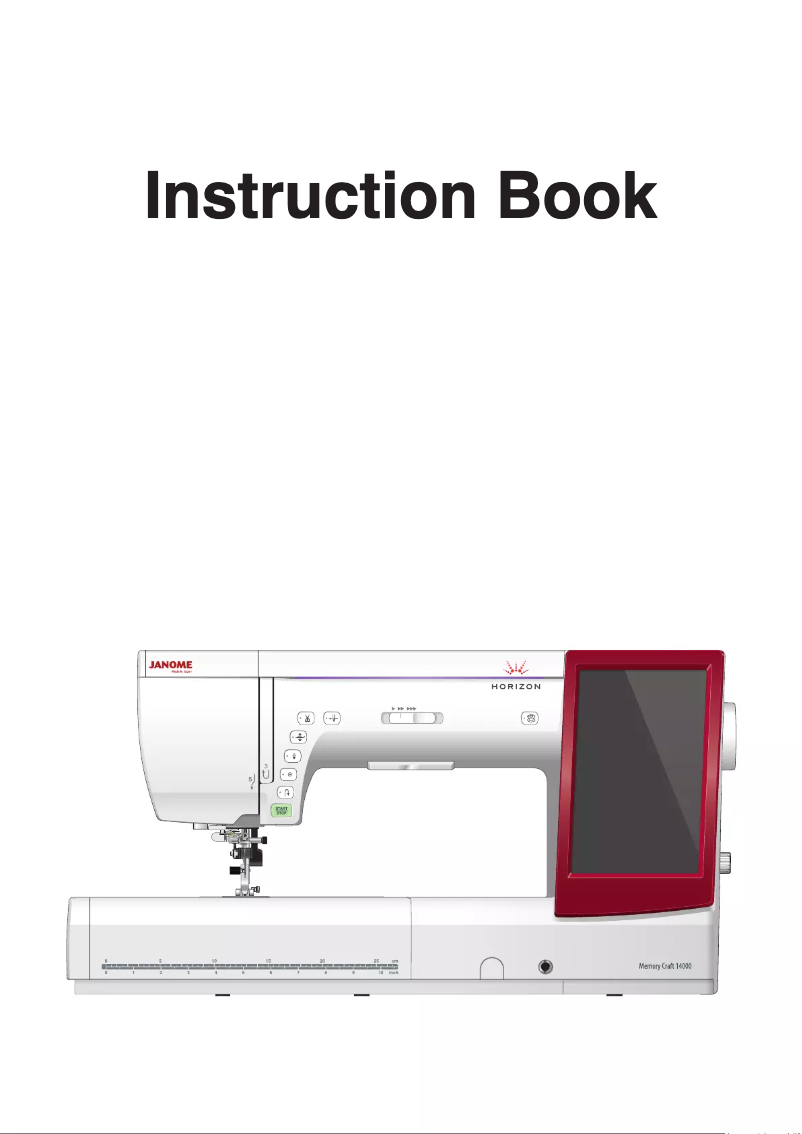 Page n°1 - Manuel utilisateur Janome Horizon Memory Craft 14000
