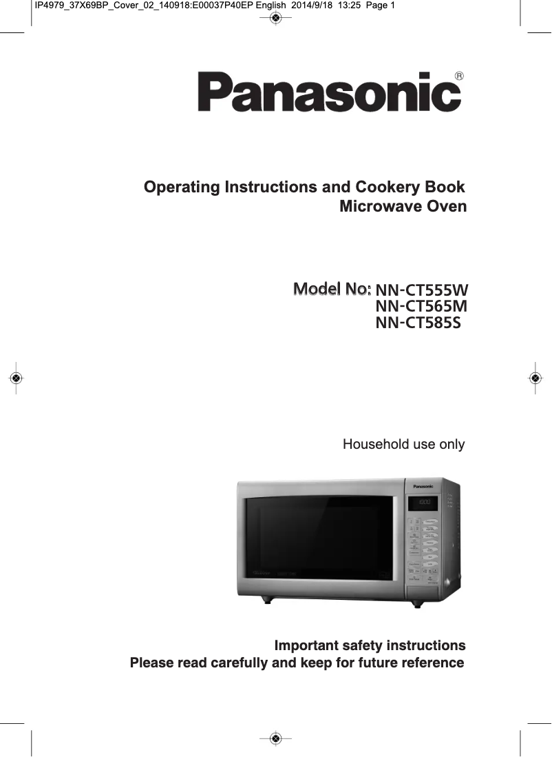 Page 1 de la notice Manuel utilisateur Panasonic NN-CT555W