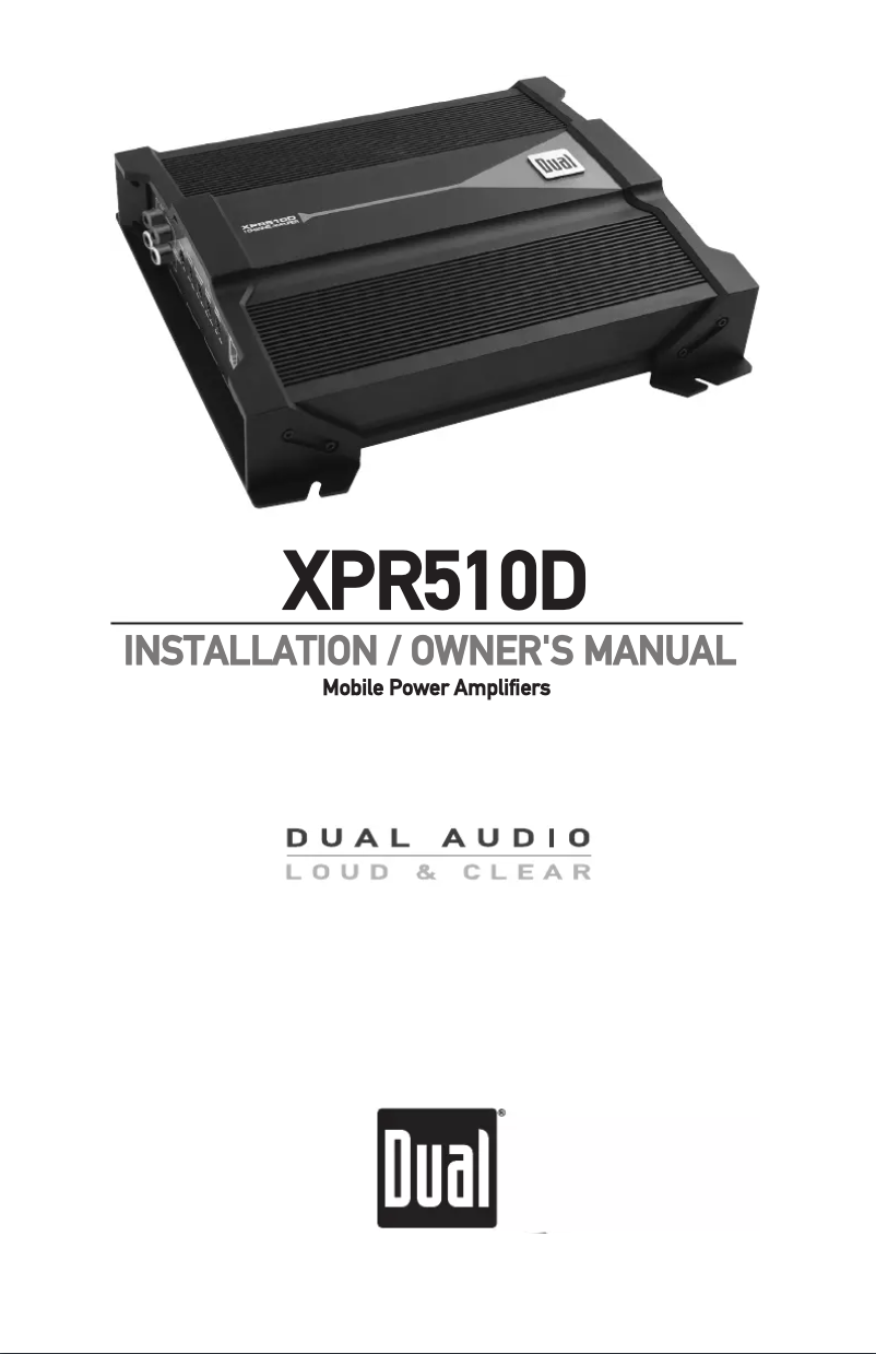 Page n°1 - Manuel utilisateur Dual XPR510D