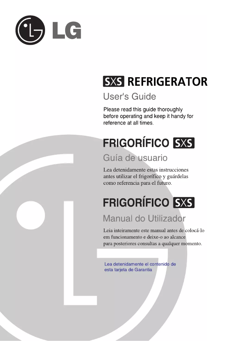 Page n°1 - Manuel utilisateur LG GR-B2071EW