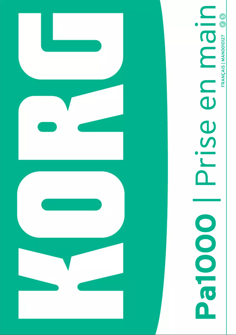 Image de la première page du manuel de l'appareil PA-1000