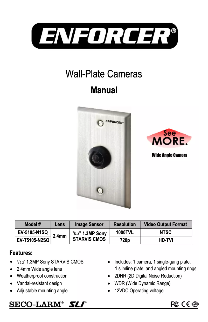 Page 1 de la notice Manuel utilisateur Enforcer EV-T5105-N2SQ