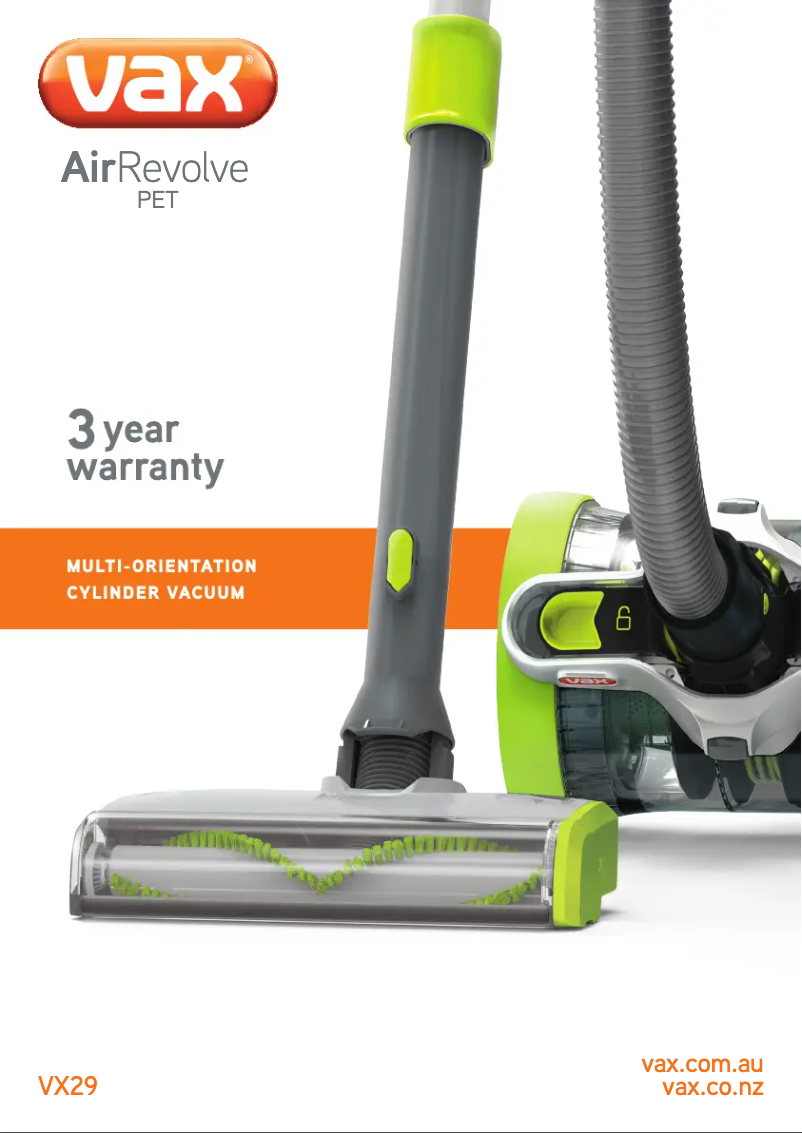 Page 1 de la notice Manuel utilisateur Vax Air Revolve VX29