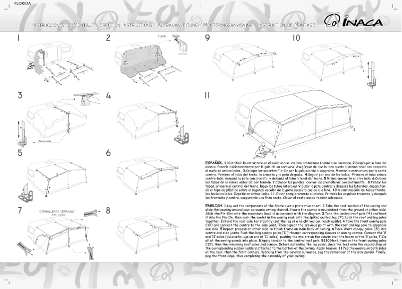 Página 1 del manual Manual de usuario Inaca Florida 250