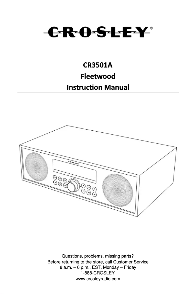 Image de la première page du manuel de l'appareil CR3501A