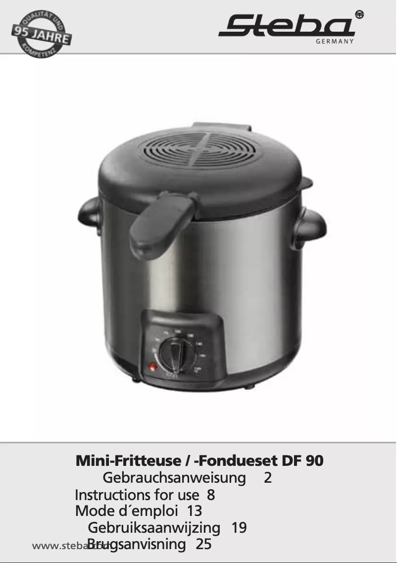 Page n°1 - Manuel utilisateur Steba DF 90