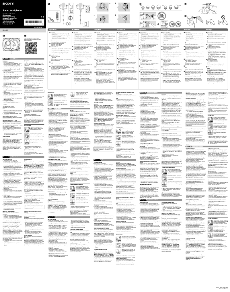 Image de la première page du manuel de l'appareil XBA-H3