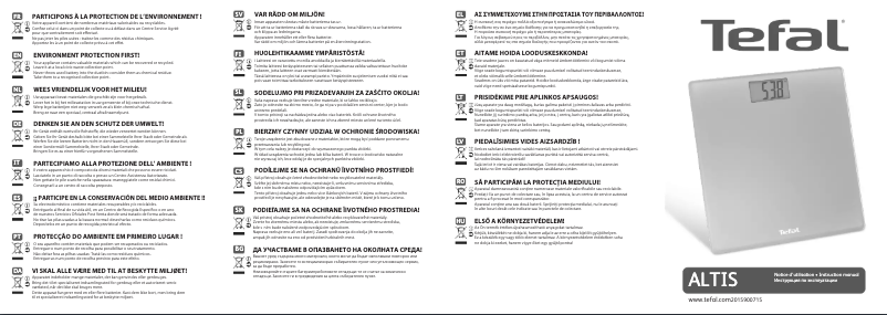 Page 1 de la notice Manuel utilisateur Tefal Altis PP2100V0