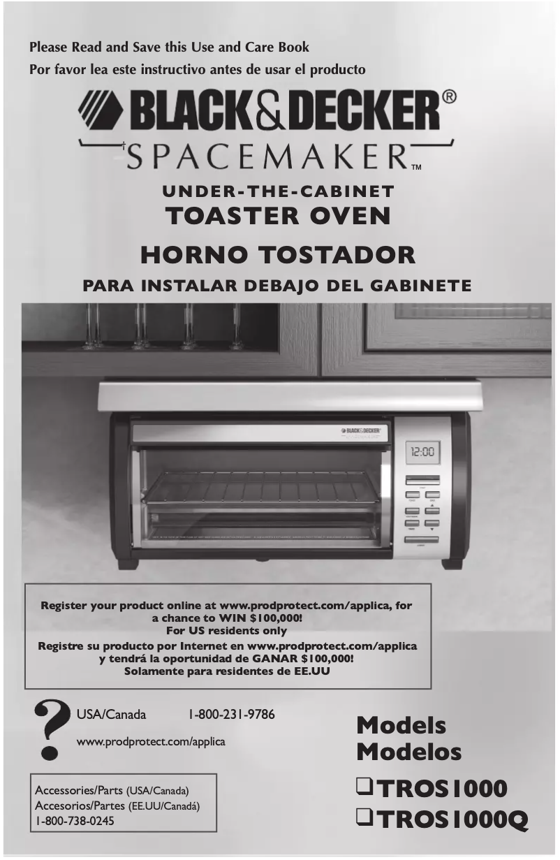 Page 1 de la notice Manuel utilisateur Applica SpaceMaker TROS1000