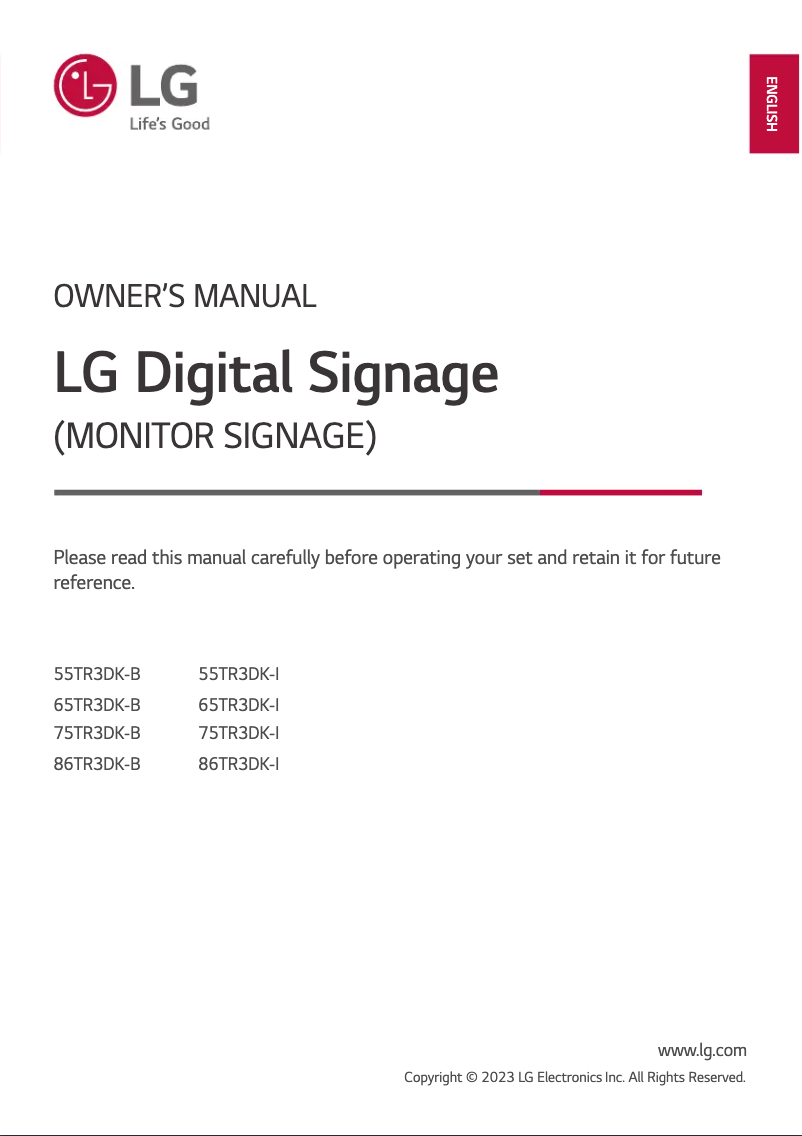 Image de la première page du manuel de l'appareil 65TR3DK-B