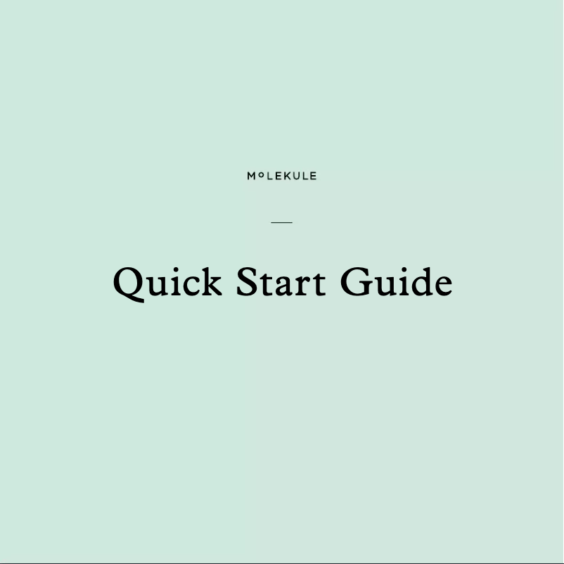 Page n°1 - Manuel utilisateur Molekule Air