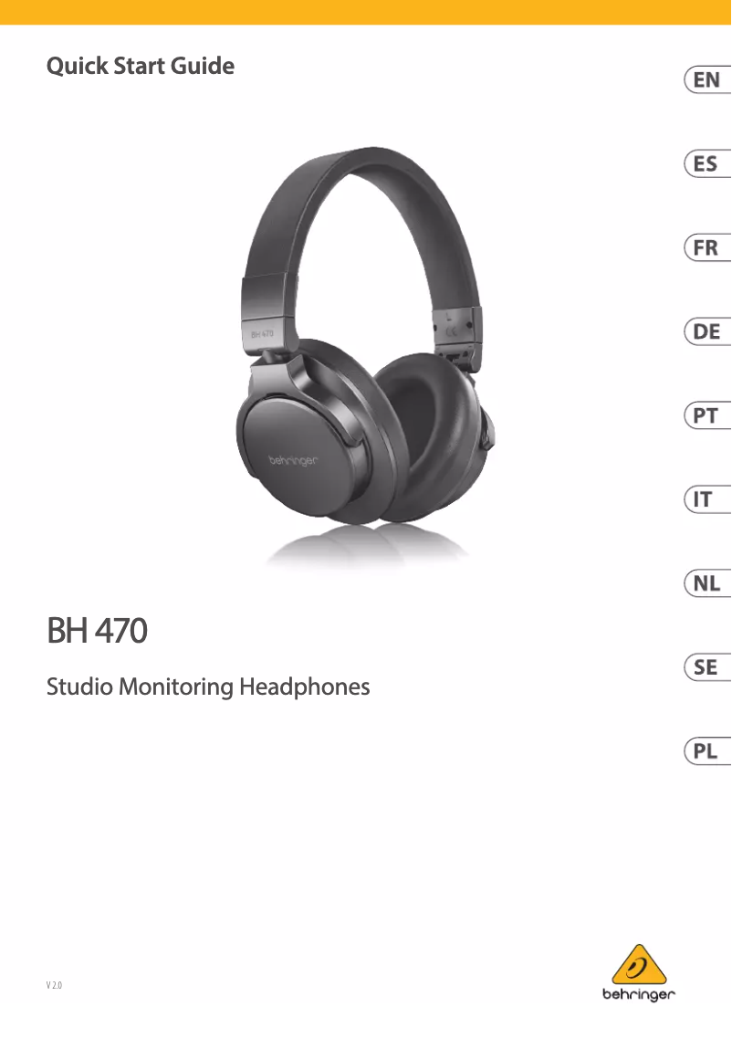 Page 1 de la notice Manuel utilisateur Behringer BH 470