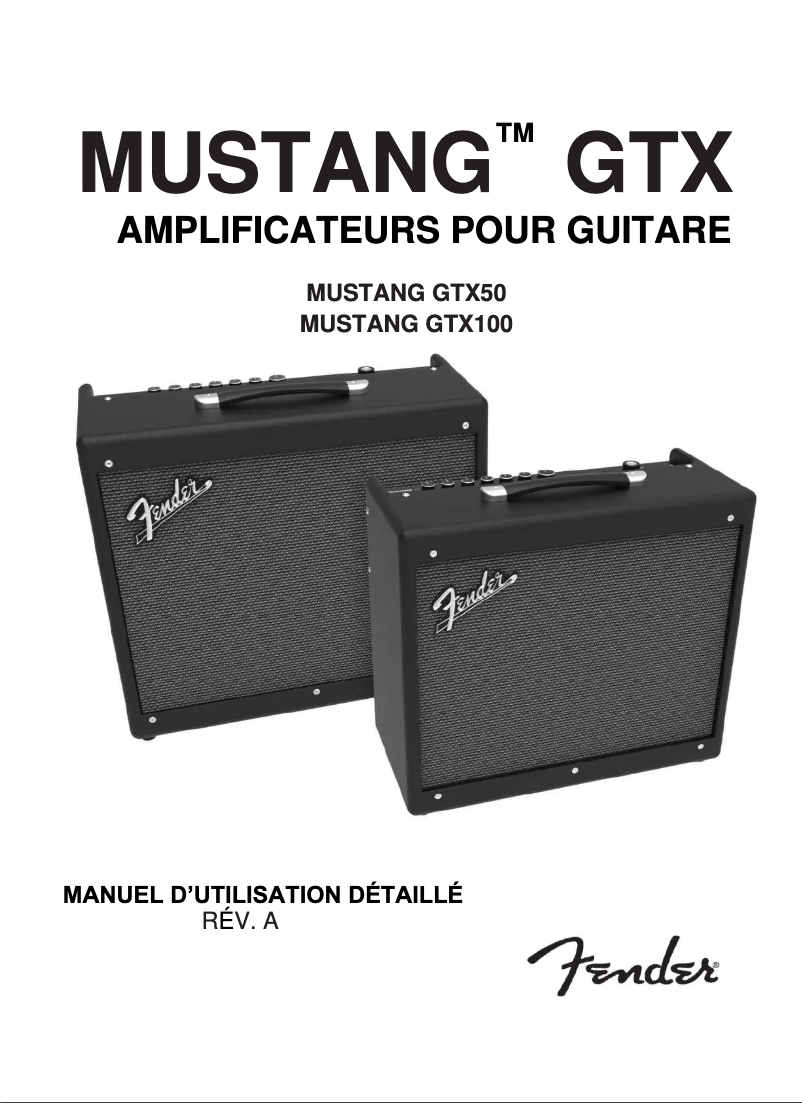 Page n°1 - Manuel utilisateur Fender Mustang GTX50
