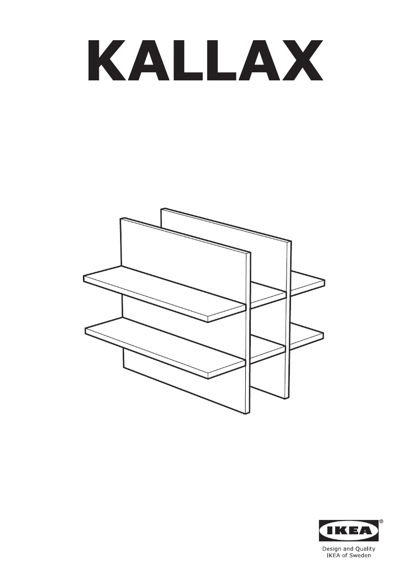 Image de la première page du manuel de l'appareil KALLAX 804.012.92