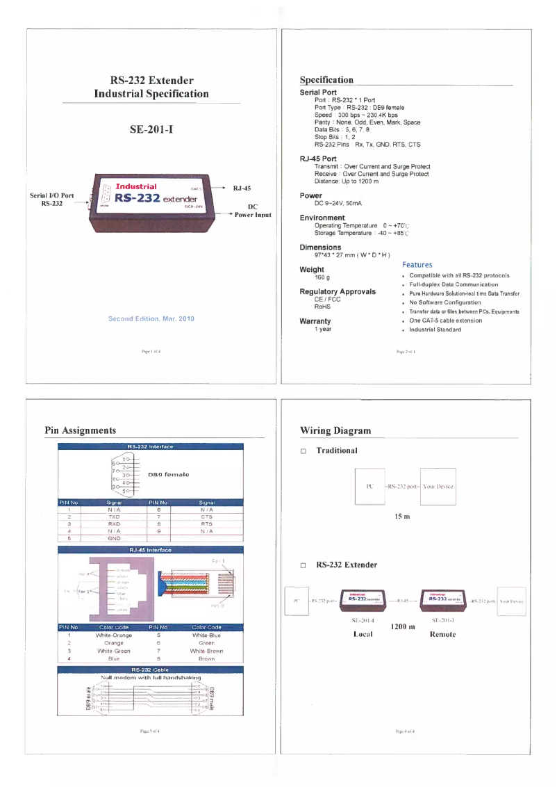 Page n°1 - Manuel utilisateur EXSYS EX-47950