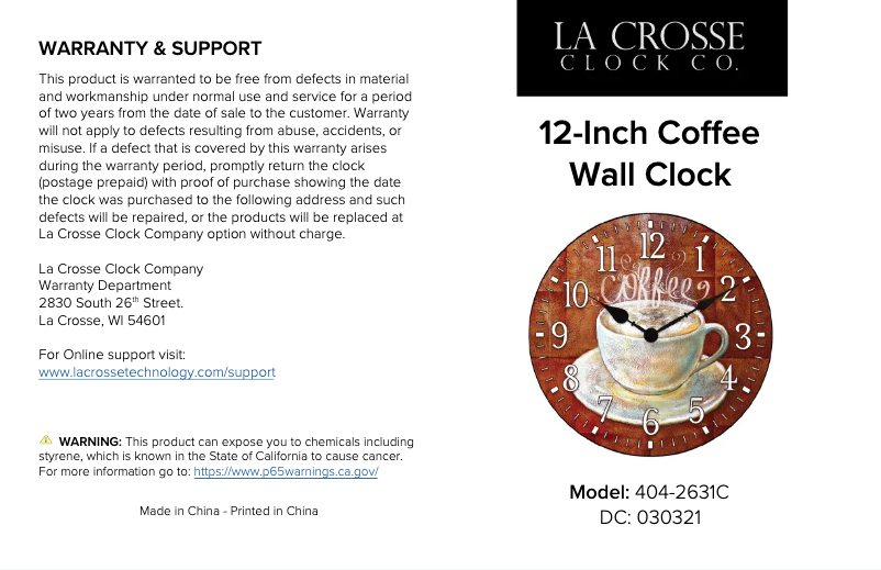 Image de la première page du manuel de l'appareil 404-2631C