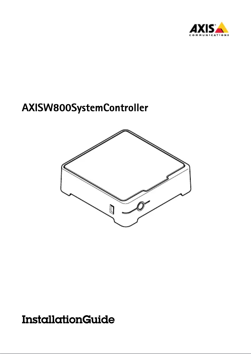 Page 1 de la notice Manuel utilisateur Axis W800