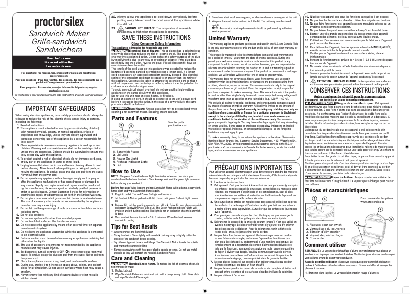 Image de la première page du manuel de l'appareil 25415PS
