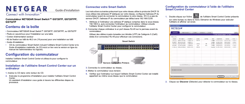 Page n°1 - Guide d'installation Netgear GS752TP
