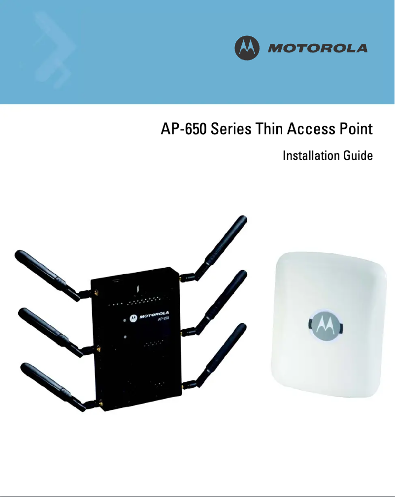 Page n°1 - Manuel utilisateur Zebra AP-650
