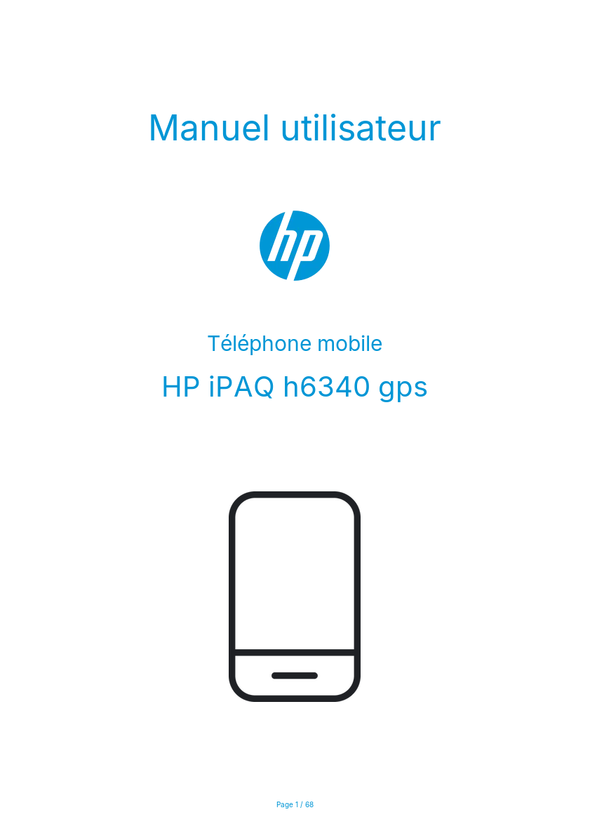 Page n°1 - Manuel utilisateur HP iPAQ h6340 gps