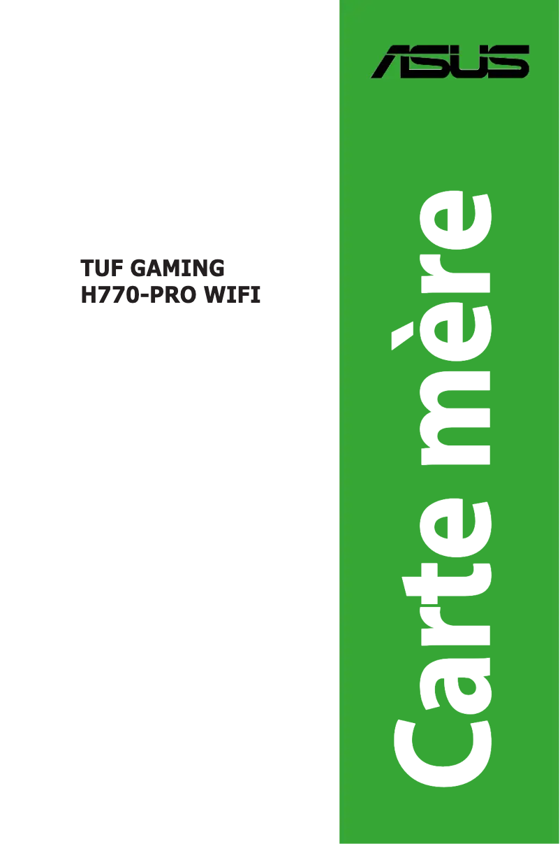 Page 1 de la notice Manuel utilisateur Asus TUF GAMING H770-PRO WIFI