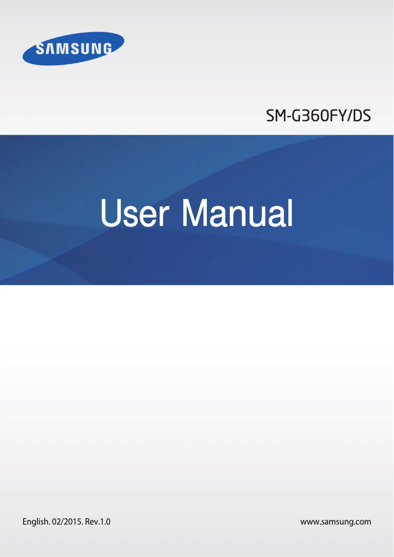 Page 1 de la notice Manuel utilisateur Samsung SM-G360FY