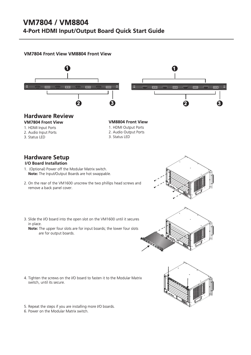 Page 1 de la notice Manuel utilisateur ATen VM8804