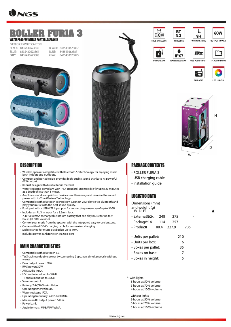 Image de la première page du manuel de l'appareil Roller Furia 3