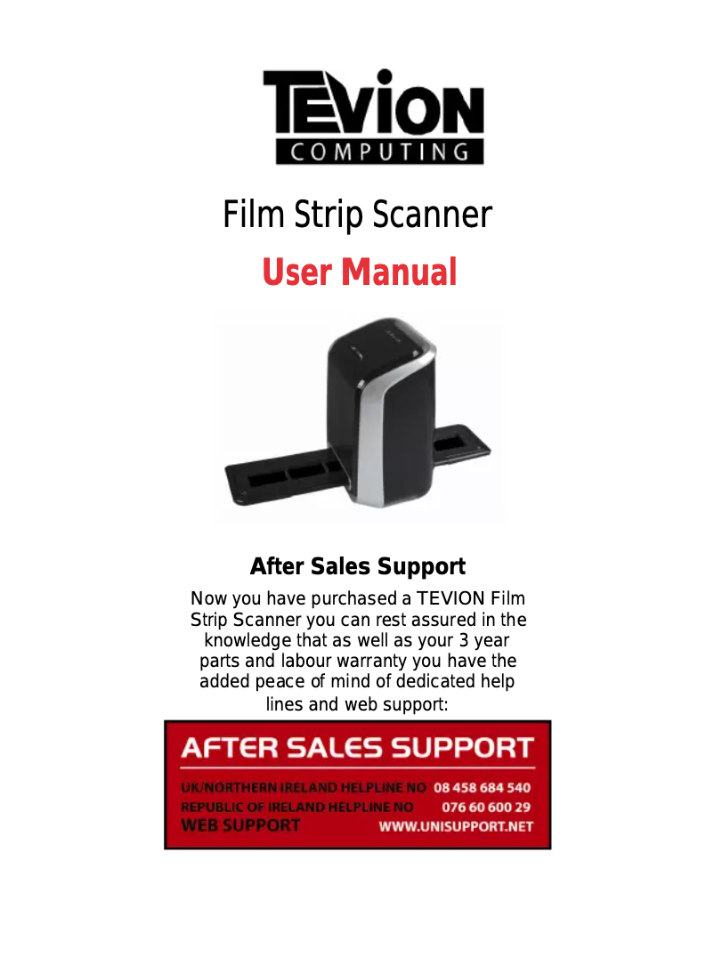 Página 1 del manual Manual de usuario Tevion Film Strip Scanner