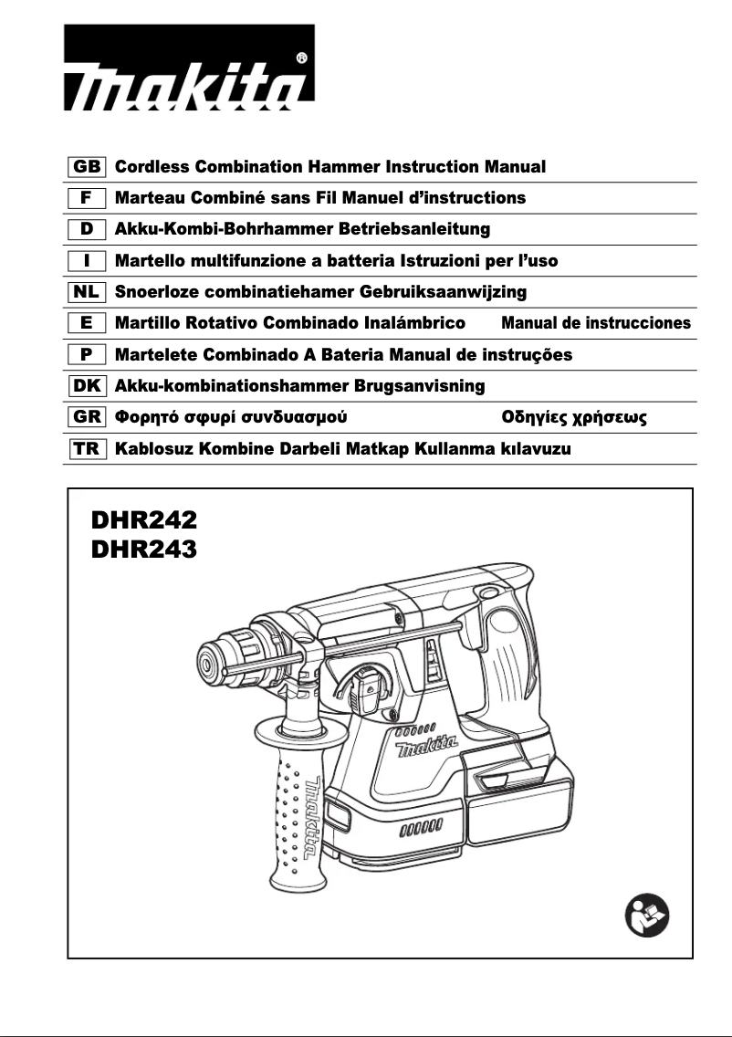 Page 1 de la notice Manuel utilisateur Makita DHR242ZJ