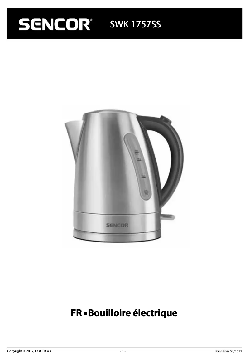 Page 1 of the manual User Manual Sencor SWK 1757SS