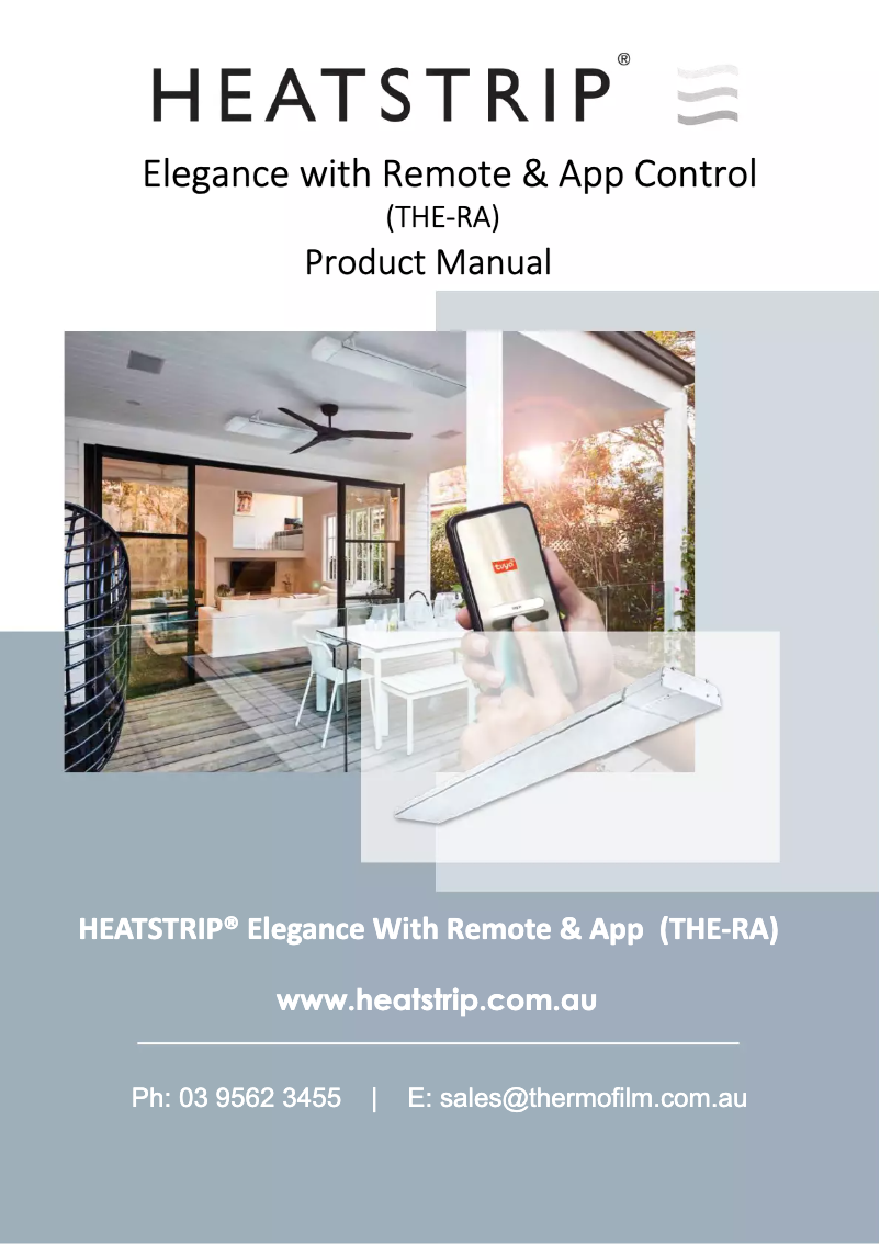 Page 1 de la notice Manuel utilisateur Heatstrip Elegance THE2400RA
