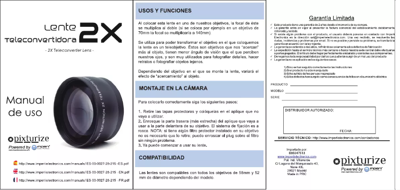 Página 1 del manual Manual de usuario Imperii Electronics ES.00.0028.00