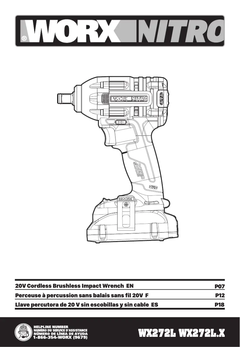 Page n°1 - Manuel utilisateur Worx WX272L.9