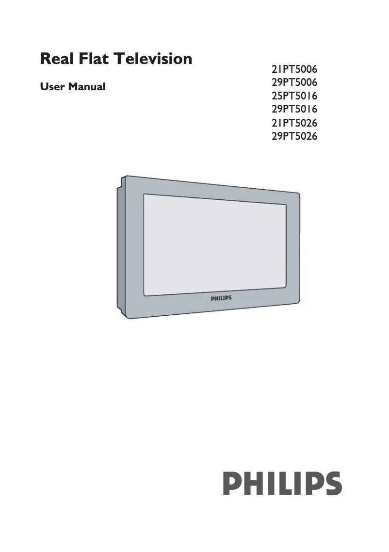 Page 1 of the manual User Manual Philips 29PT5006